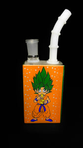 7" Goku Small Stemless Square Decal Water Pipe