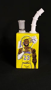 7" “King James” Small Stemless Square Decal Water Pipe