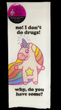 Bad Grandma Designs - No! I Don't Do Drugs Dishtowel