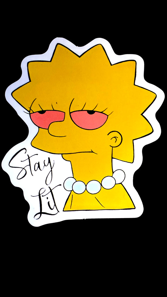 Lisa Stay Lit Sticker