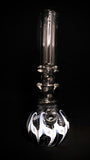 10" Black Three Ring Wrapped & Raked Water Pipe w/ Slider Bowl