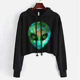 Stonerdays Alien Crop Top Hoodie