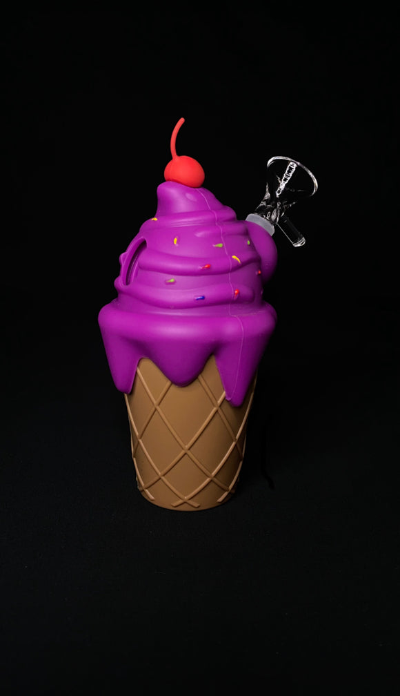 Small Ice Cream Cone Silicone Water Pipe