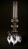 10" Black Three Ring Wrapped & Raked Water Pipe w/ Slider Bowl