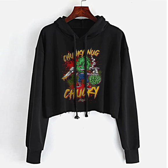 Stonerdays Chunky Nug Chucky Crop Top Hoodie