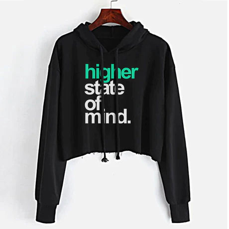 Stonerdays HSOM Real Deal Teal Crop Top Hoodie