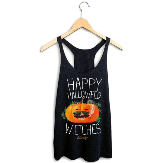 Stonerdays Women's - Happy Halloweed Witches Racerback