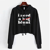 Stonerdays Women's - I Need A Blunt Crop Top Hoodie