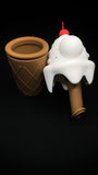 6" Small Silicone Ice Cream Cone Water Pipe