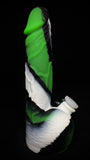 8" Green, White, Black Printed Phallus/Penis Water Pipe