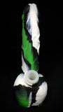 8" Green, White, Black Printed Phallus/Penis Water Pipe