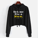 Stonerdays Women's - Lick Me Like A Blunt Crop Top Hoodie