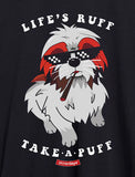 Stonerdays Lifes Ruff Take A Puff Crop Top Hoodie