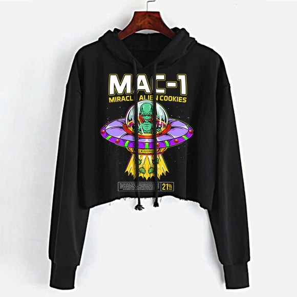 Stonerdays Women's - MAC-1 Crop Top Hoodie