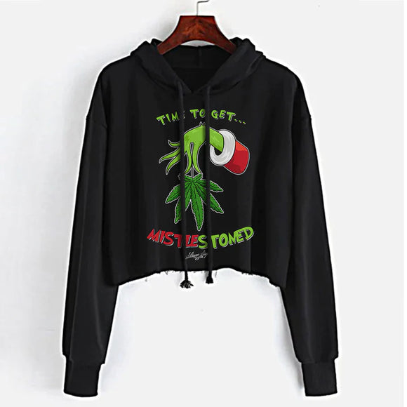 Stonerdays Women's - MistleStoned Crop Top Hoodie