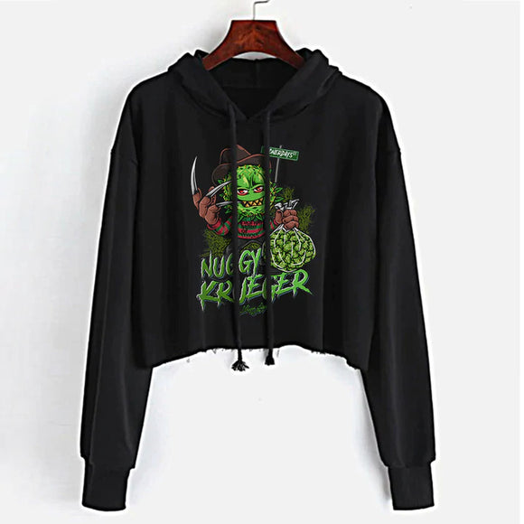 Stonerdays Women's - Nuggy Krueger Crop Top Hoodie