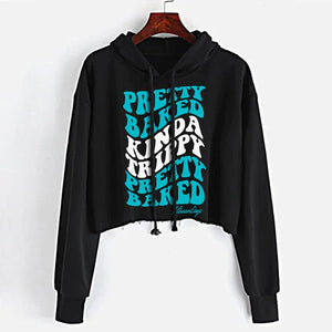 Stonerdays Pretty Baked Drip Crop Top Hoodie