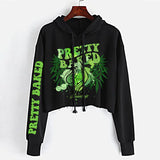 Stonerdays Pretty Baked Stoner Crop Top Hoodie