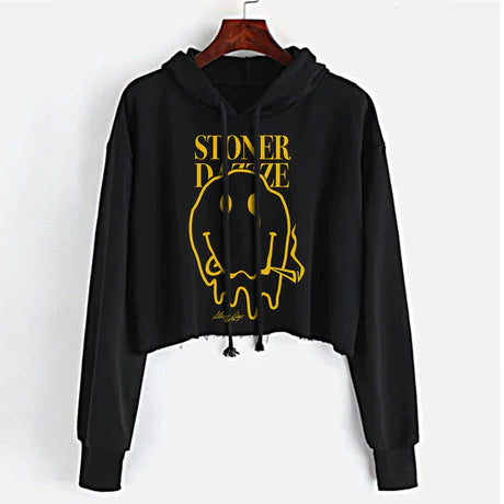 Stoner Dazzze Crop Top Hoodie