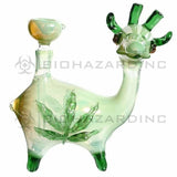 Goat Marijuana Green Glass Water Pipe