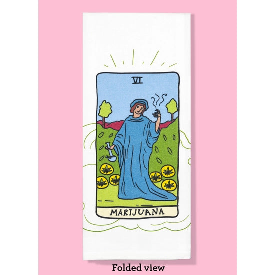 Bad Grandma Designs - Marijuana Kitchen Tarot Dishtowel