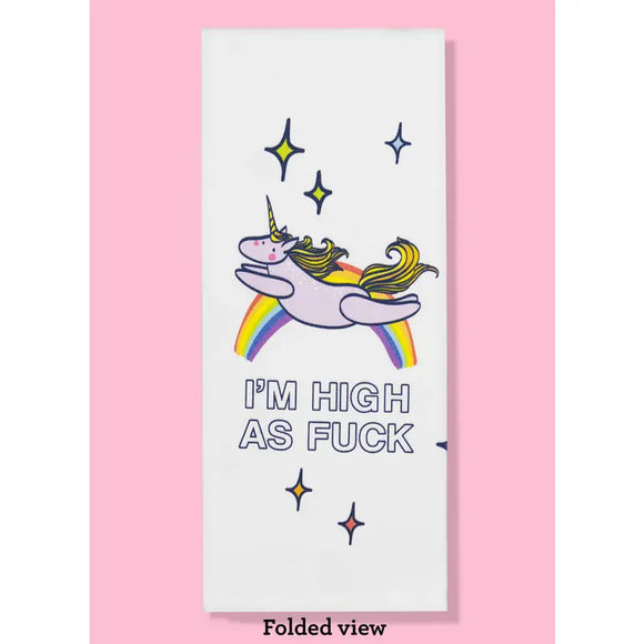 Bad Grandma Designs - I'm High AF Dishtowel